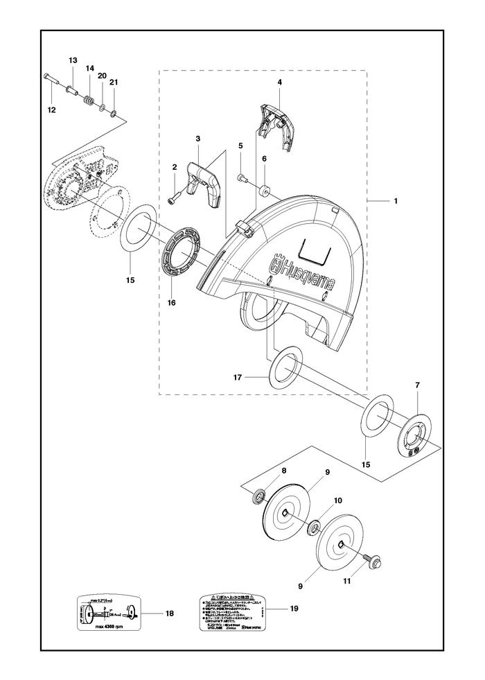 Husqvarna 584992602 onderdelentekening - positie 19