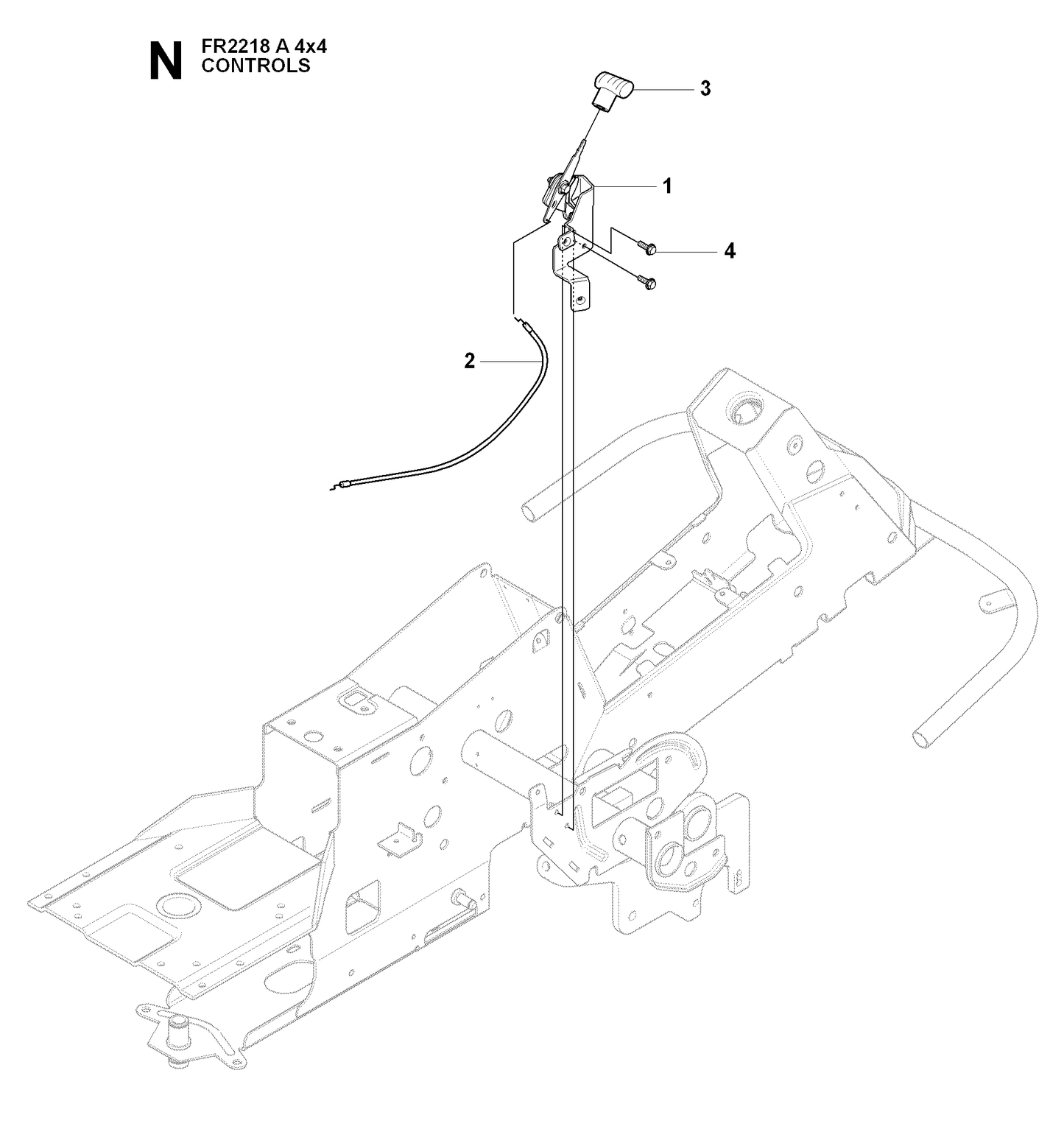 Husqvarna 502295601 onderdelentekening - positie 1