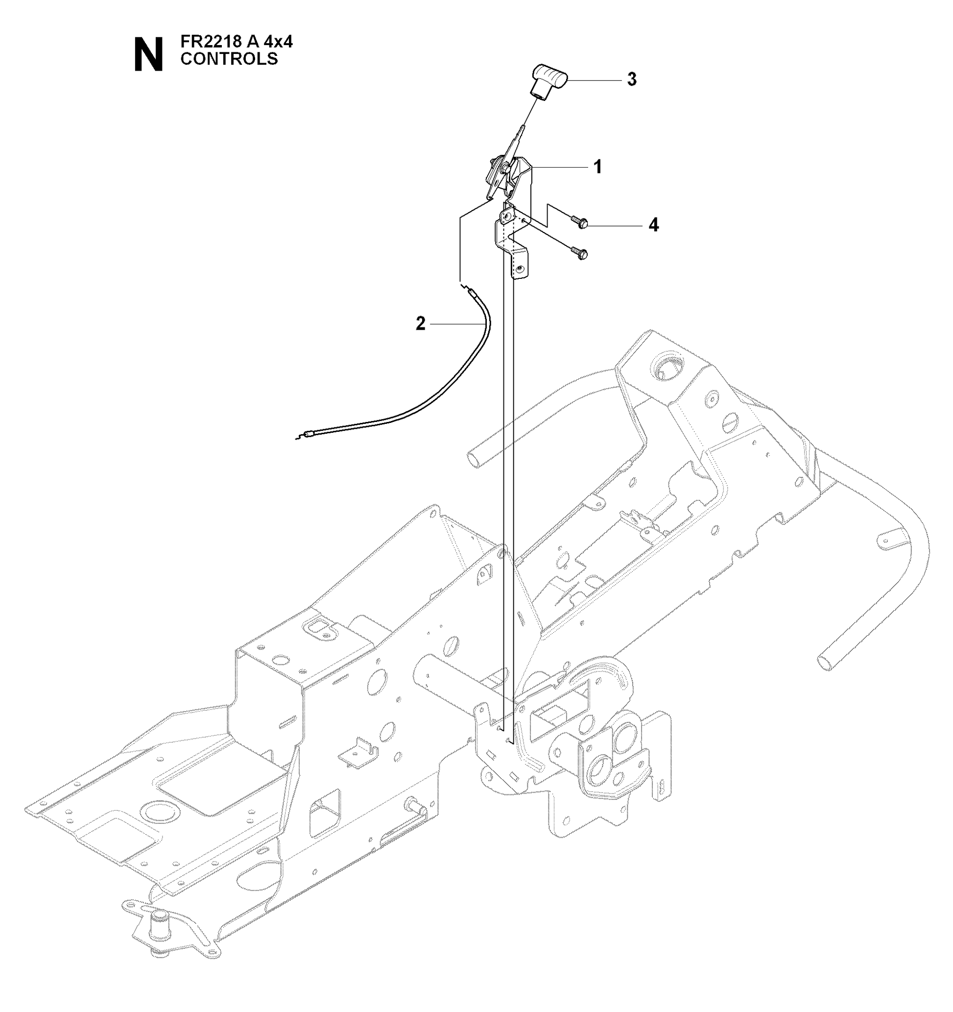 Husqvarna 502295601 onderdelentekening - positie 1