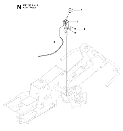 Husqvarna 502295601 onderdelentekening - positie 1