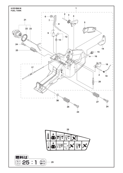 Husqvarna 506292101 onderdelentekening - positie 22