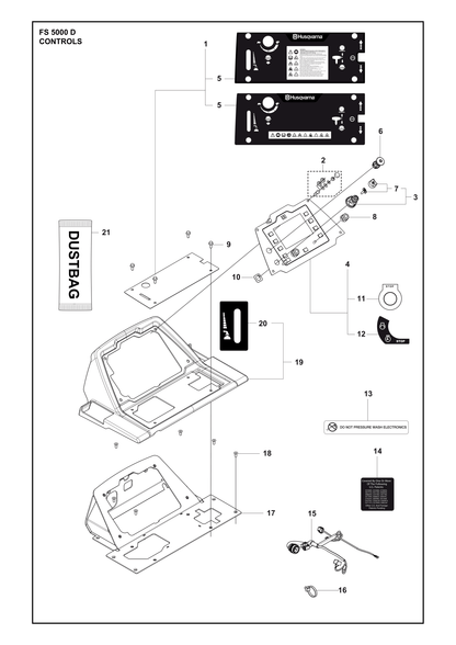 Husqvarna 586831401 onderdelentekening - positie 1
