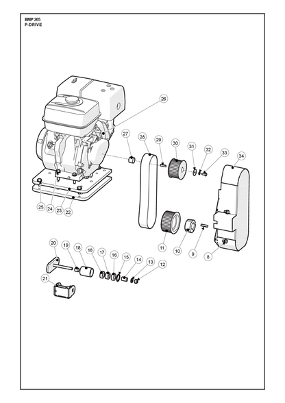 Husqvarna 534320201 onderdelentekening - positie 34