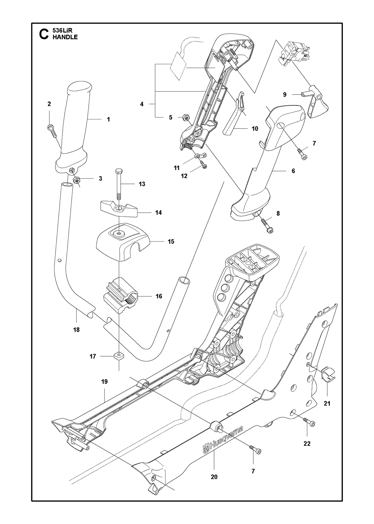 Husqvarna 577245301 onderdelentekening - positie 19