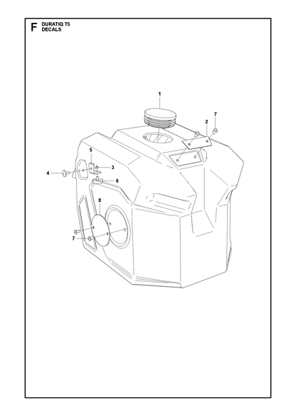 Husqvarna 529507201 onderdelentekening - positie 8