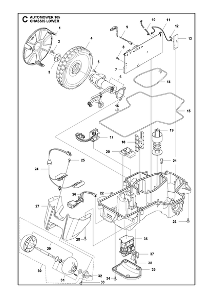 Husqvarna 588950902 onderdelentekening - positie 24