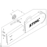 STIHL 3003-650-6503 Zaagdieptebegrenzer positie 2 technische tekening