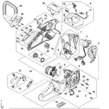 STIHL 1251-404-8100 Deksel positie 5 technische tekening