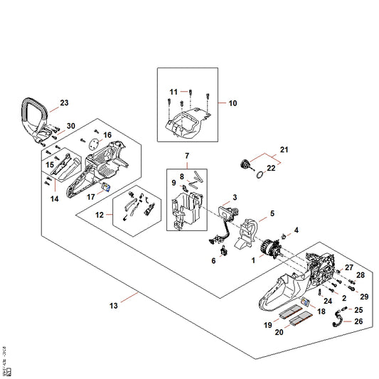 STIHL MA049671502 Typeplaatje MSA 80 positie 16 technische tekening