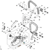 STIHL MB017922902 AV-lagerstop positie 24 technische tekening