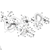 STIHL MB011821500 Gasstang positie 11 technische tekening