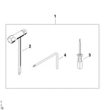 STIHL 1142-890-3401 Combisleutel positie 2 technische tekening