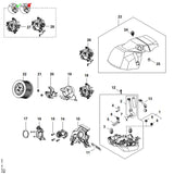 STIHL MB011402500 Spruitstuk positie 14 technische tekening