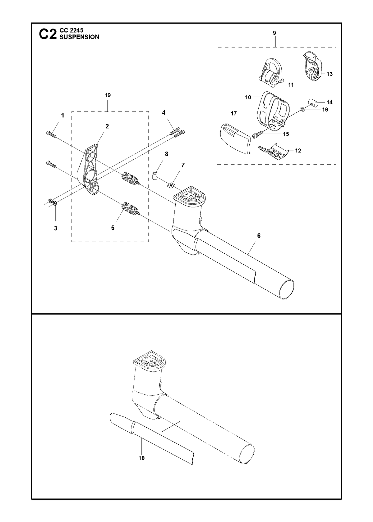 Husqvarna 589015802 onderdelentekening - positie 2