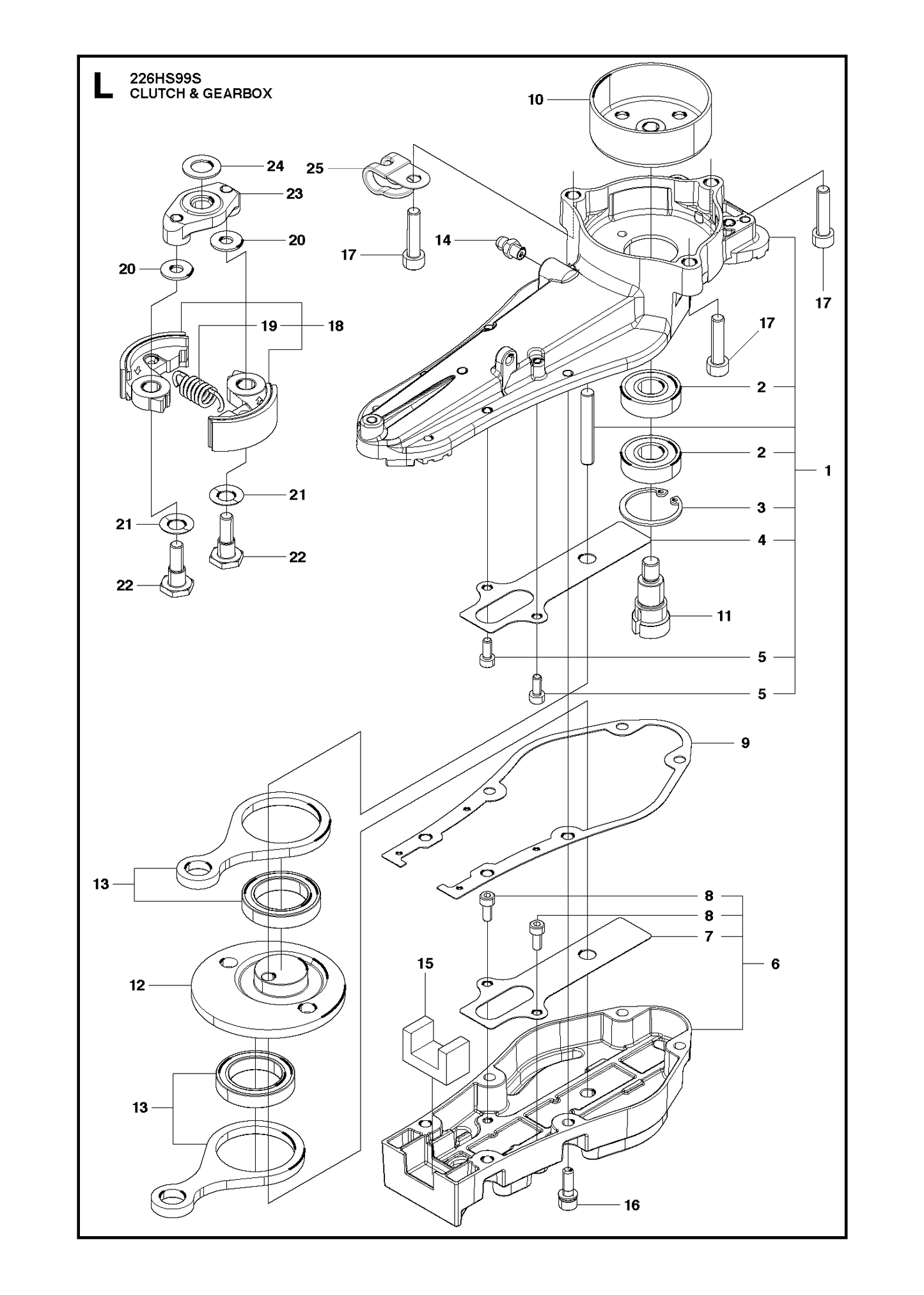 Husqvarna 506652201 onderdelentekening - positie 22