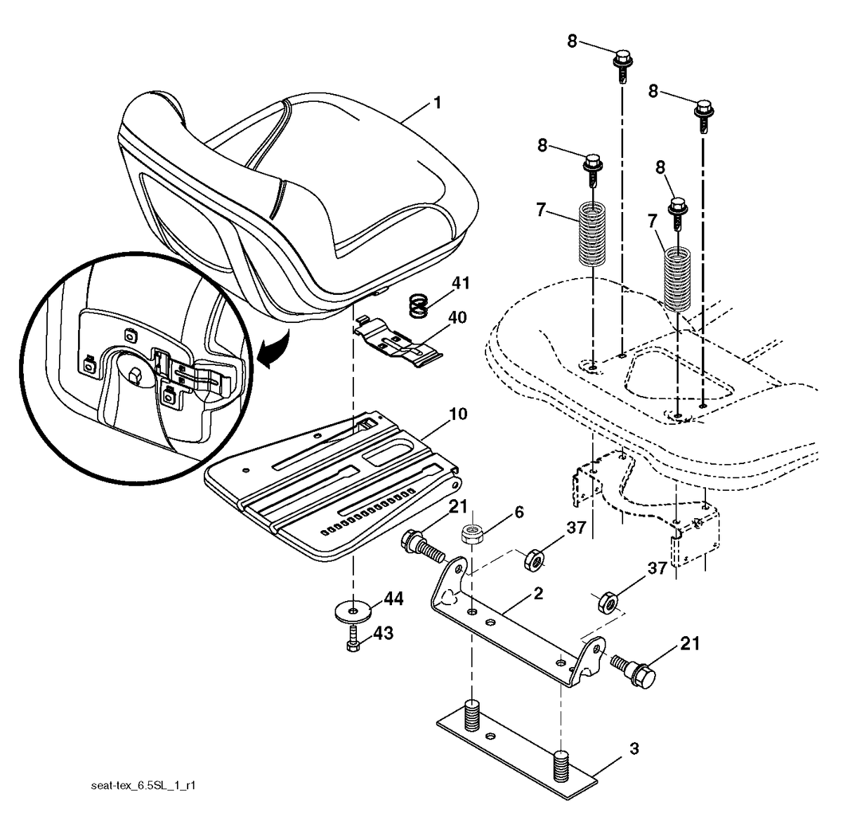 Husqvarna 819133812 onderdelentekening - positie 44