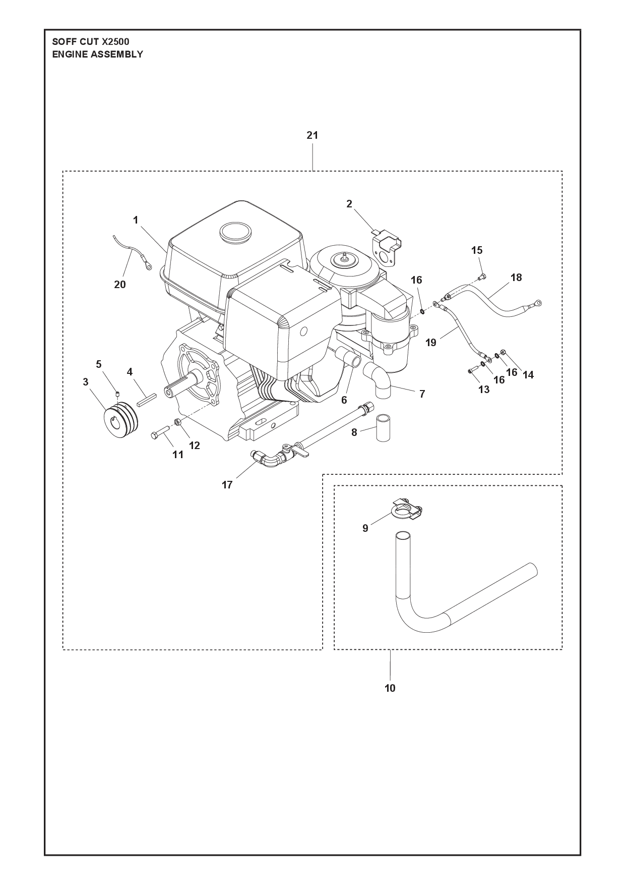 Husqvarna 505867801 onderdelentekening - positie 10