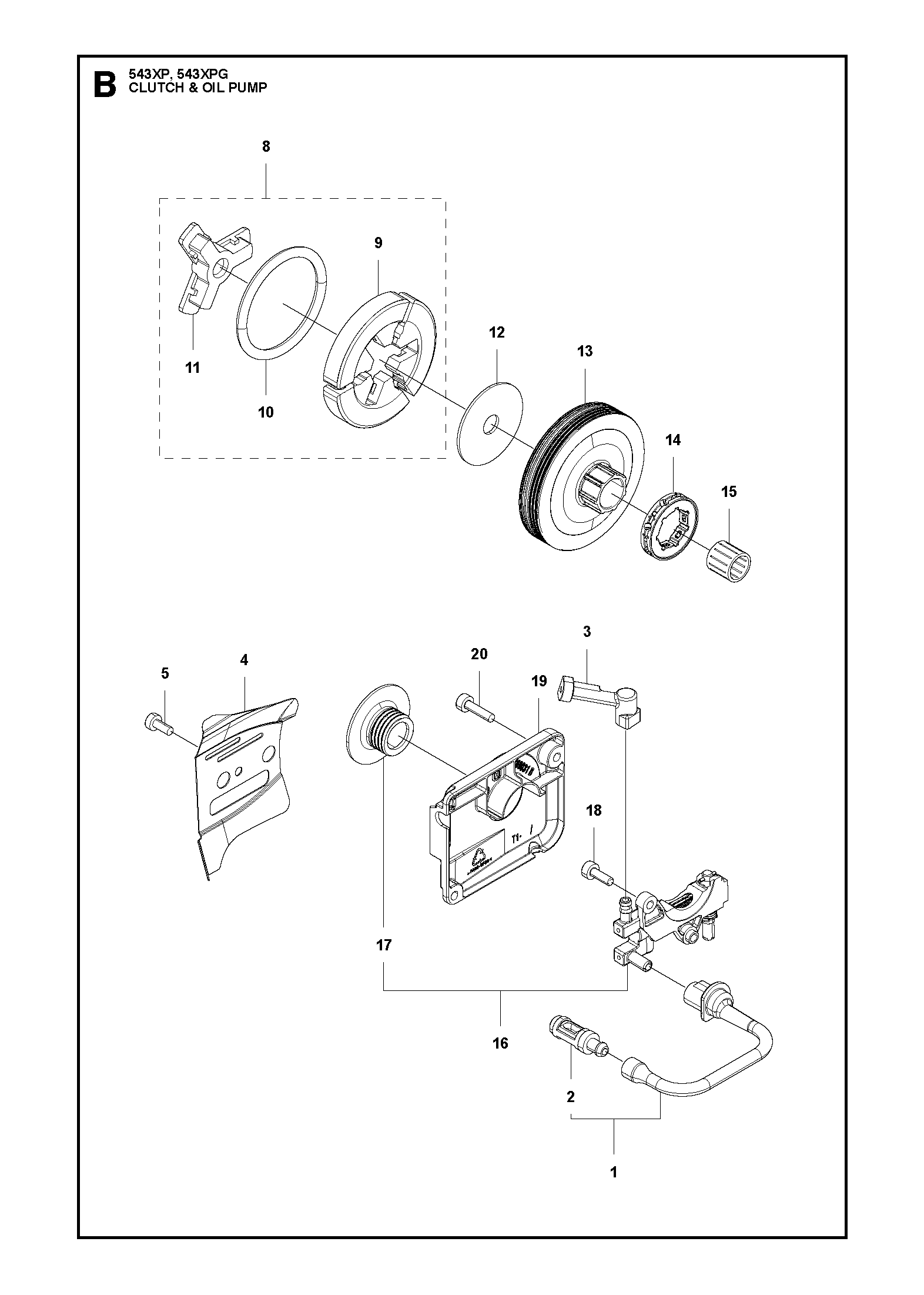 Husqvarna 511194501 onderdelentekening - positie 17