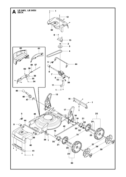 Husqvarna 504584601 onderdelentekening - positie 56