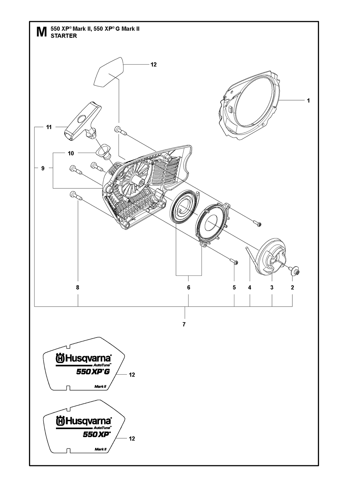 Husqvarna 590613402 onderdelentekening - positie 12