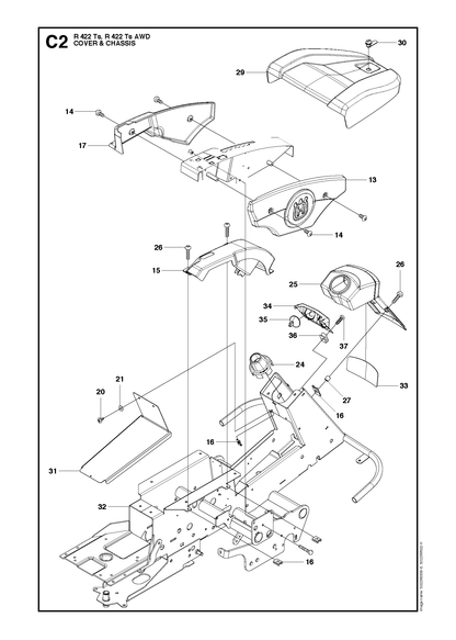 Husqvarna 502298302 onderdelentekening - positie 32