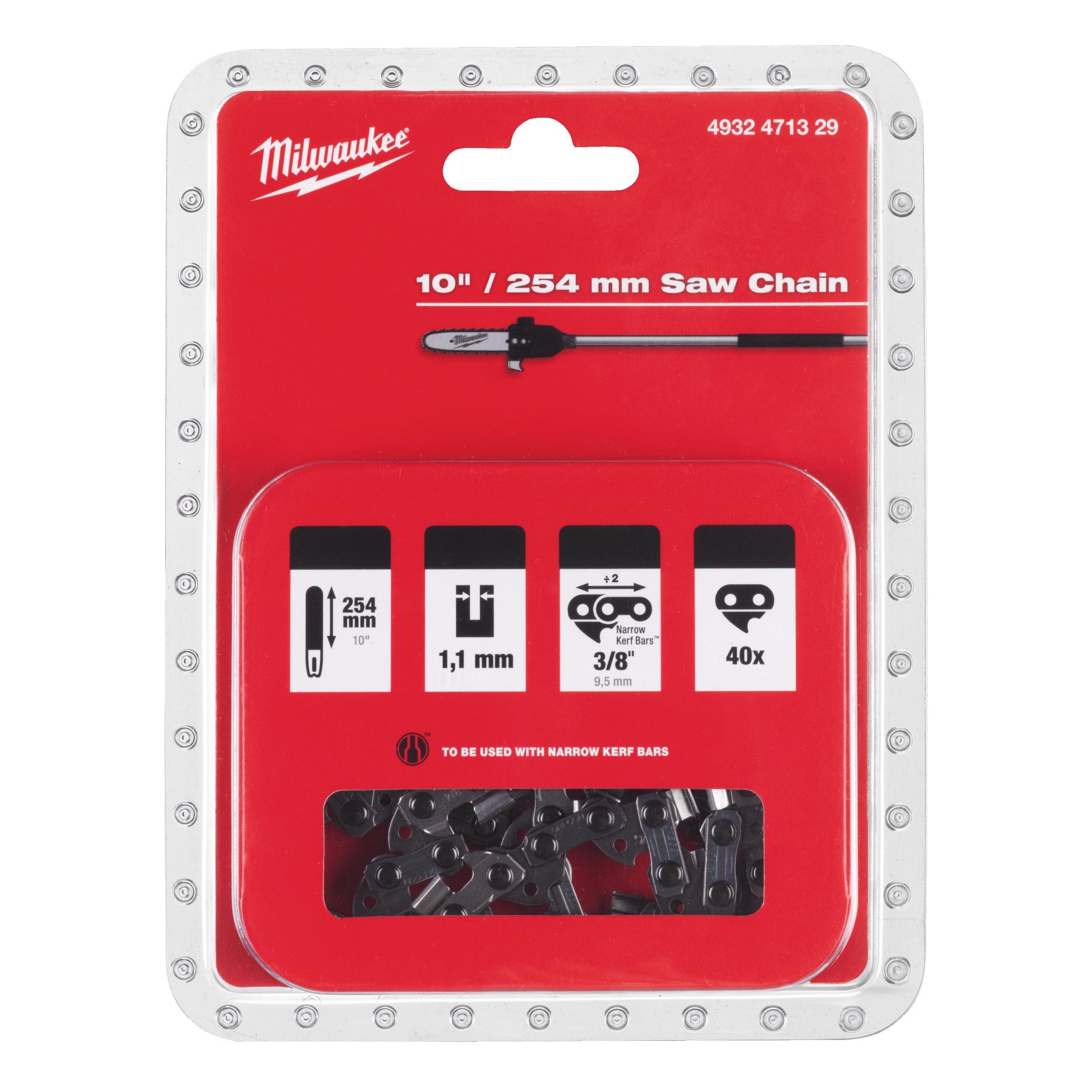 MILWAUKEE® 25 cm / 10" Zaagketting 3/8" x 1.1  M18 FOPH-CSA1