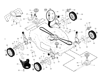 Husqvarna 581351101 onderdelentekening - positie 1