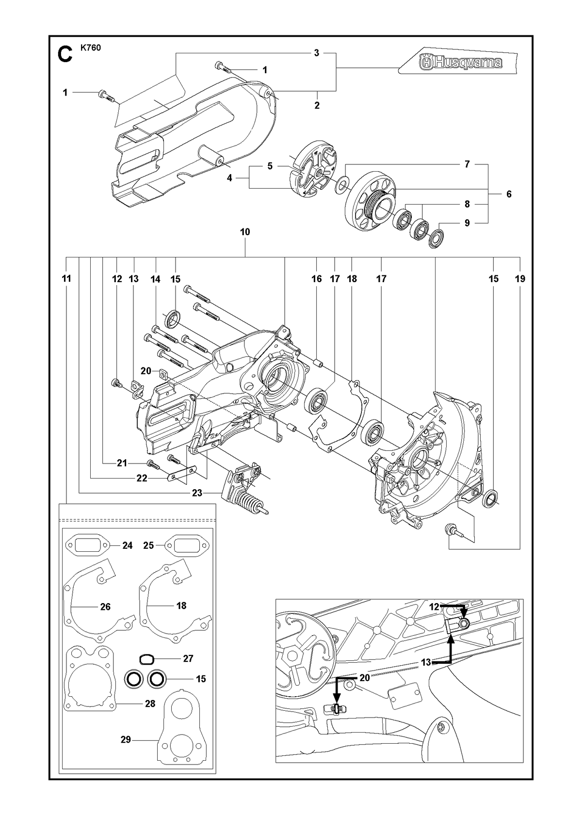 Husqvarna 581485902 onderdelentekening - positie 2