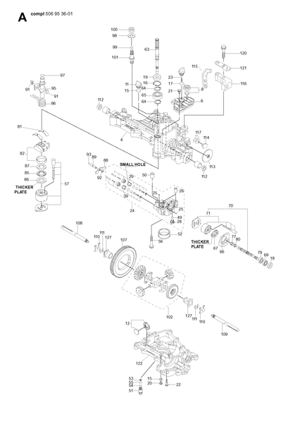 Husqvarna 535414769 onderdelentekening - positie 93