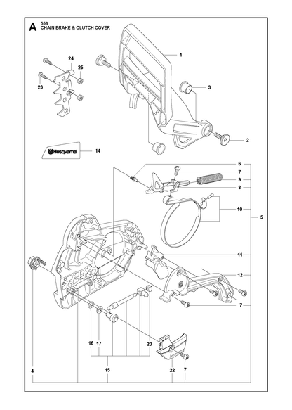 Husqvarna 525250602 onderdelentekening - positie 1