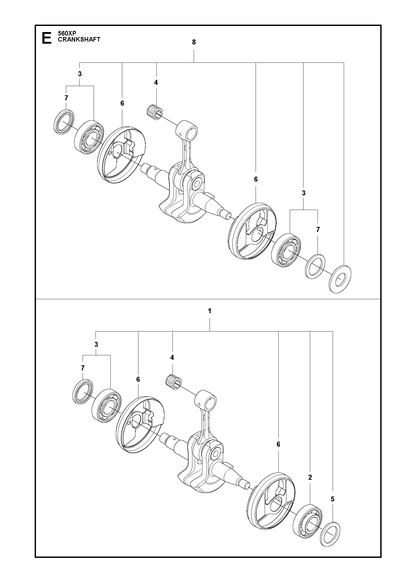 Husqvarna 505133601 onderdelentekening - positie 6