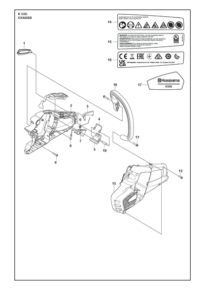 Husqvarna 590888202 onderdelentekening - positie 2