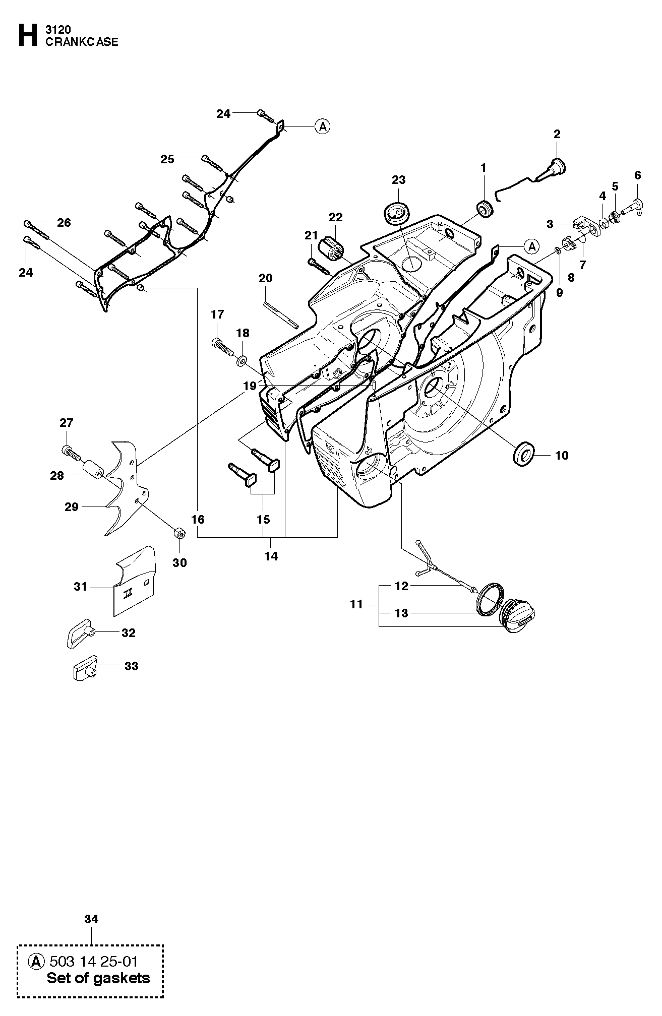 Husqvarna 501898301 onderdelentekening - positie 3