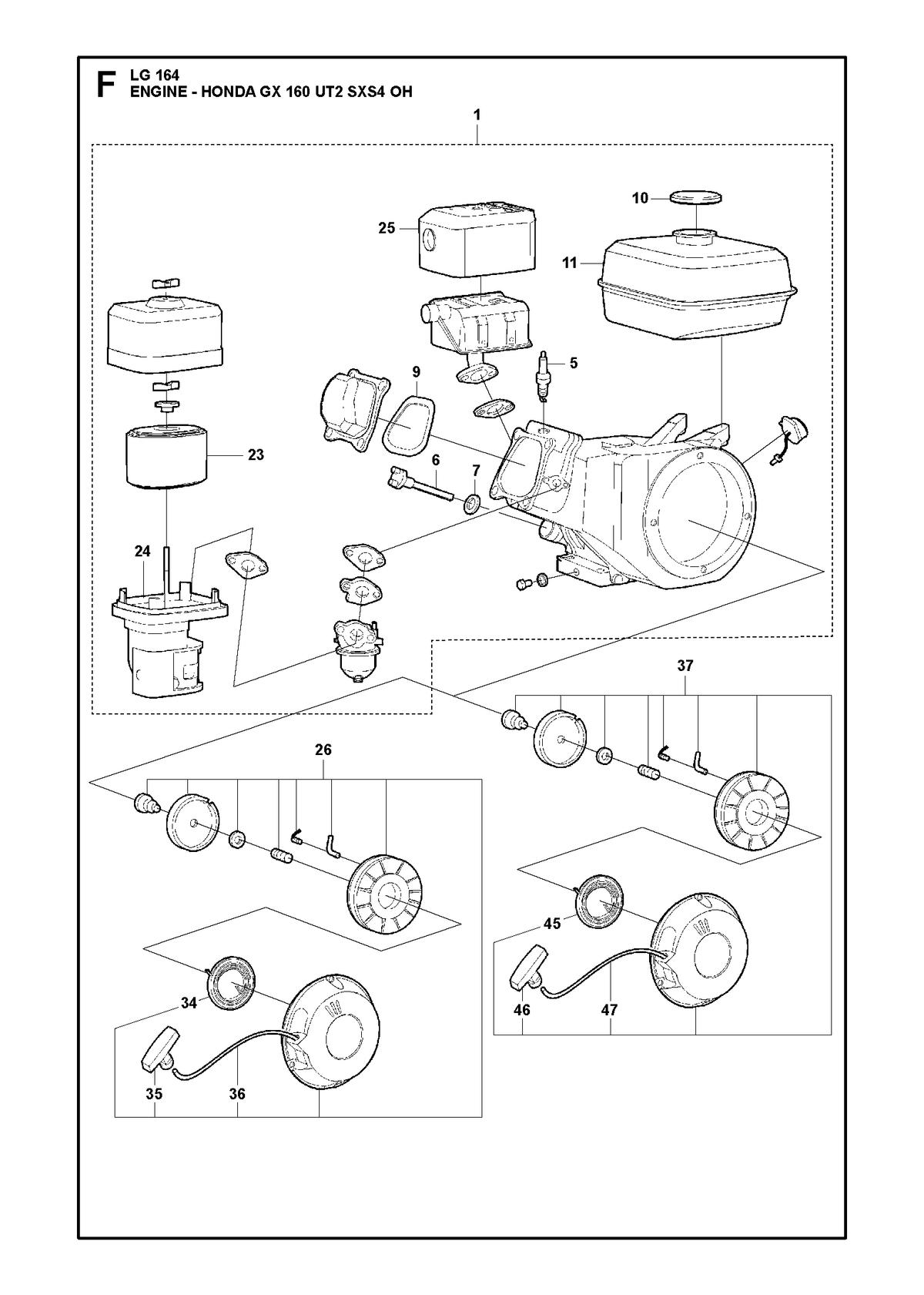 Husqvarna 594304801 onderdelentekening - positie 35