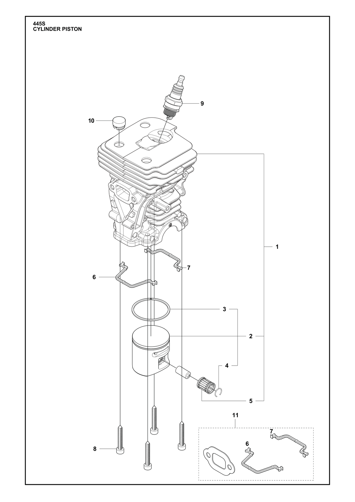 Husqvarna 548013801 onderdelentekening - positie 1