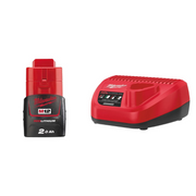 Milwaukee M12 NRG-201 Pack Incl. 1x M12 2.0 Ah Accu en 1x Lader