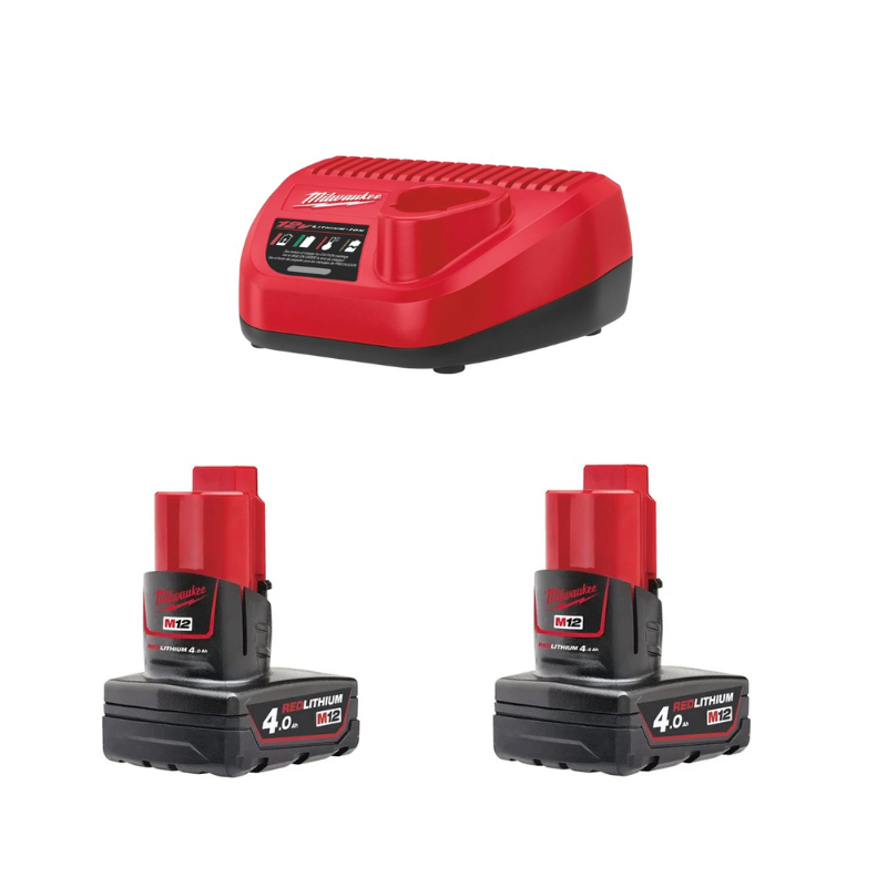 Milwaukee M12 NRG-402 Pack Incl. 2x Accu en 1x Lader