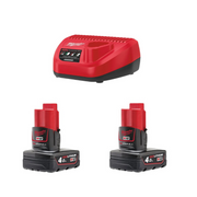 Milwaukee M12 NRG-402 Pack Incl. 2x M12 4.0 Ah Accu en 1x Lader