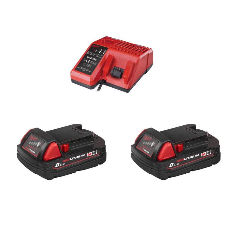 Milwaukee M18 NRG-202 Pack Incl. 2x Accu en 1x Lader