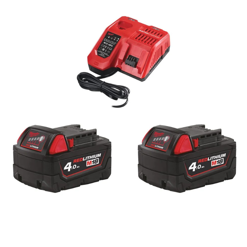 Milwaukee M18 NRG-402 Pack Incl. 2x Accu en 1x Lader