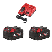 Milwaukee M18 NRG-402 Pack Incl. 2x M18 4.0 Ah Accu en 1x Lader
