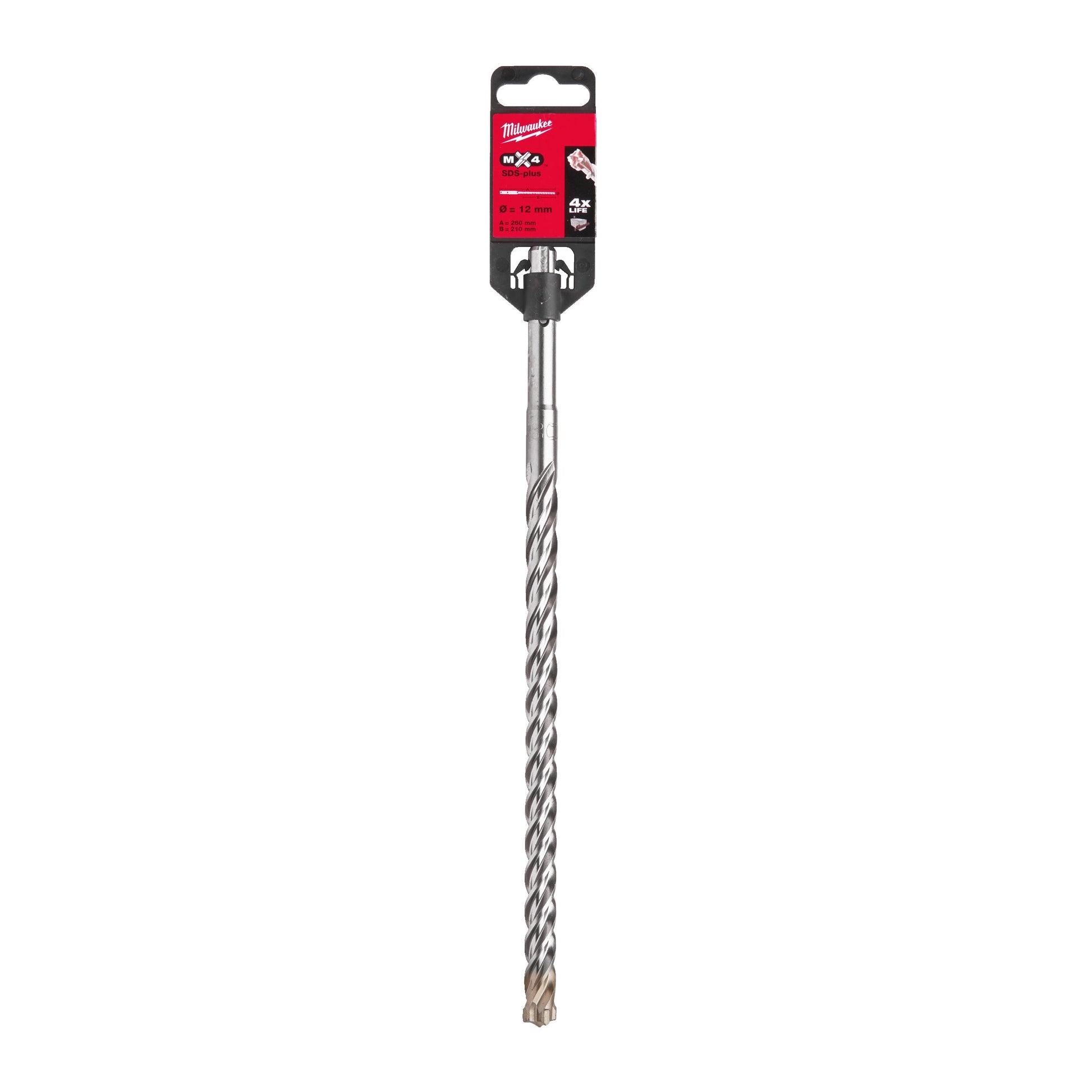 Milwaukee SDS-Plus MX4 Hamerboor 12 x 260 mm