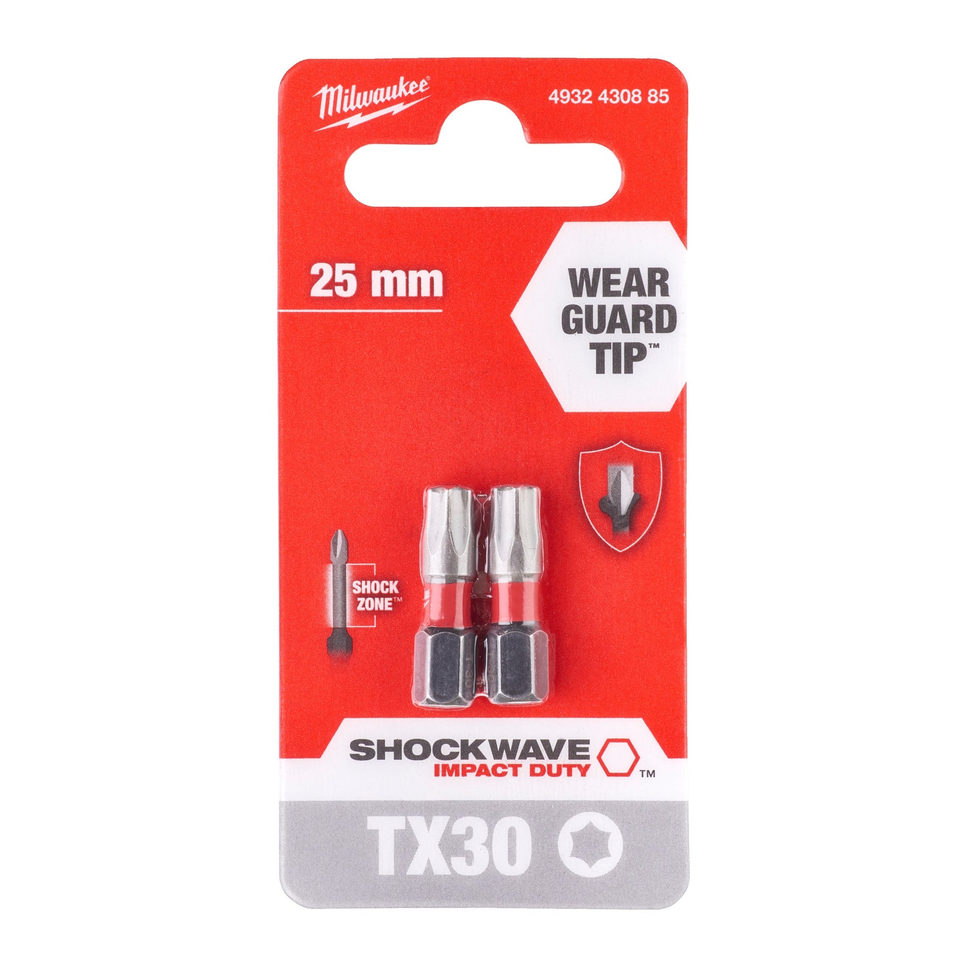 Milwaukee SHOCKWAVE™ IMPACT DUTY schroefbits TX30x25mm pack