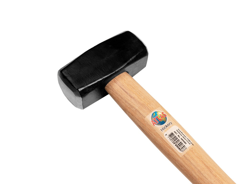 Atlas Moker - Vuisthamer 1500 gram, DIN 6475, met hickory steel 28 cm