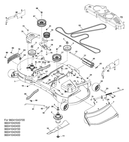Husqvarna 588814301 onderdelentekening - positie 53