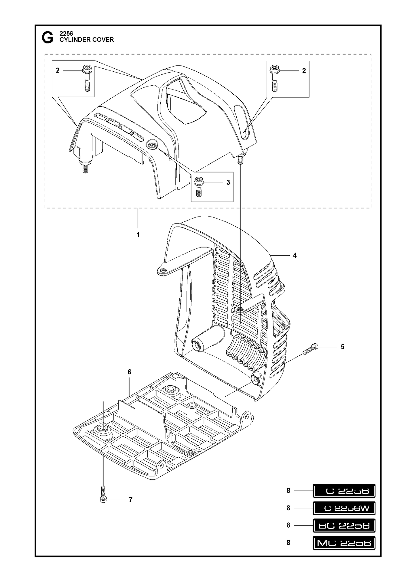 Husqvarna 504061505 onderdelentekening - positie 8