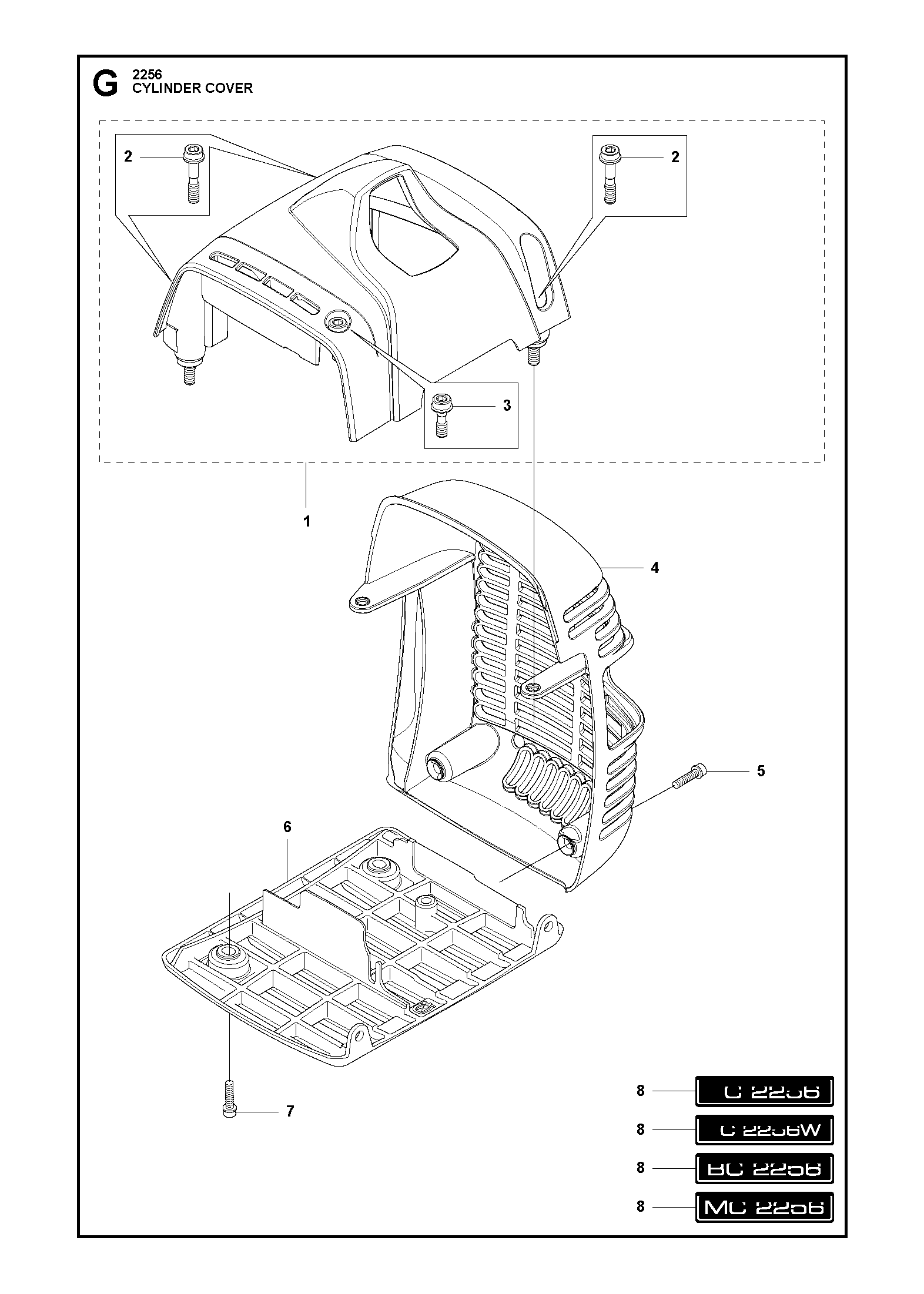 Husqvarna 504061505 onderdelentekening - positie 8