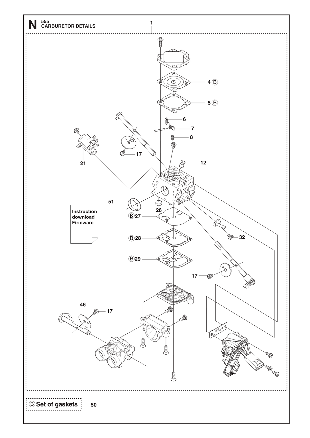 Husqvarna 522517801 onderdelentekening - positie 21