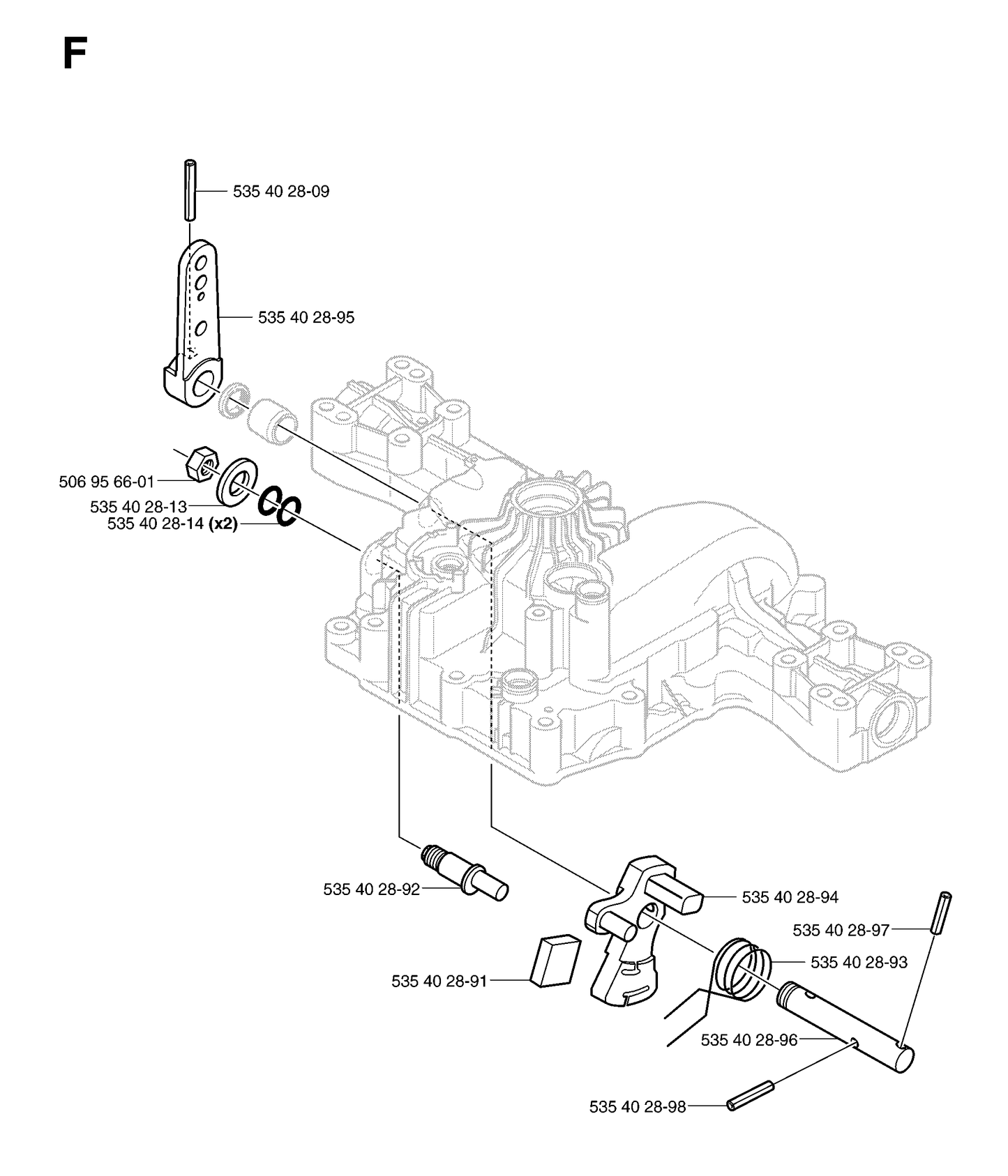 Husqvarna 506956601 onderdelentekening - positie 1