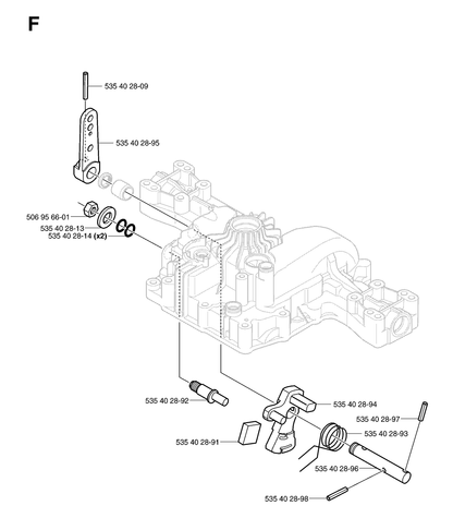 Husqvarna 506956601 onderdelentekening - positie 1